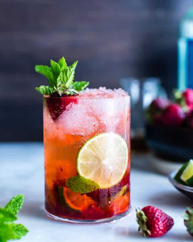 Strawberry Mint CBD Mocktail for Wellness Month