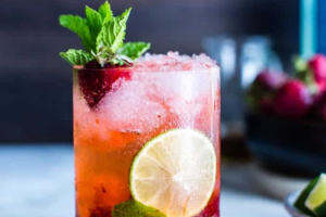 Strawberry Mint CBD Mocktail for Wellness Month